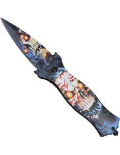 Navaja Stiletto Nightmare con punta rompevidrio (9 cm.)