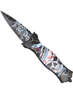 Stiletto Nightmare III kniv med glasbrydende spids (9 cm.)