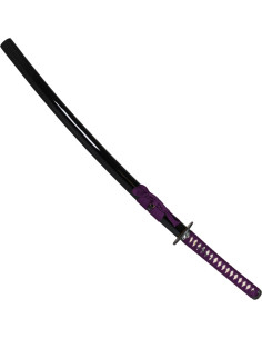 Lila Katana Samurai Damaskus-Muster, 8000 Schichten