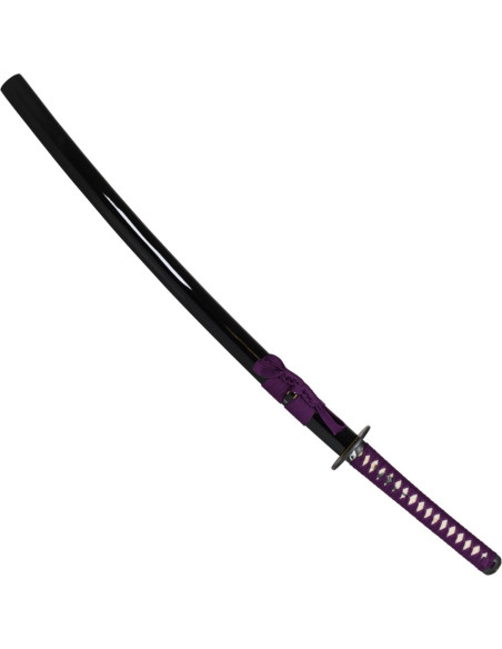 Katana morada Samurai patrón damasco,... Katana morada Samurai patrón damasco,...