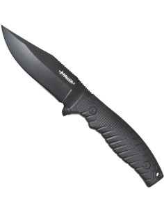 Outdoormesser mit gezahntem Rücken, ABS-Scheide (23,5 cm).