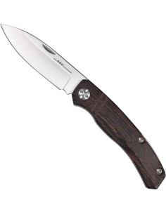 EDC-Taschenmesser mit Holzgriff (8,5 cm).