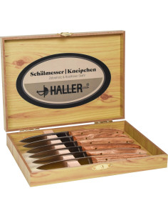 Set 6 cuchillos mango madera de zebrano en caja (17 cm.) 2