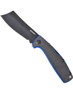 Navaja de bolsillo mango fibra de carbono hoja ancha (9 cm.)