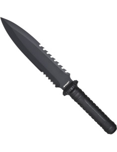 Cuchillo táctico Outdoor negro con funda (38 cm.)