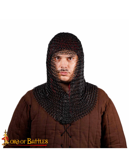 Henker-Kettenhemd-Rundringe, schwarz