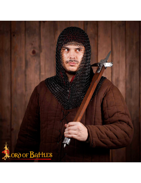 Bøddel ringbrynje runde ringe, sorte