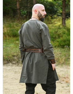 Túnica vikinga Viborg en verde oliva 2