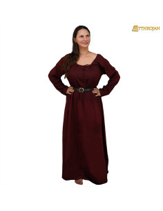 Langes mittelalterliches Kleid Modell Maiden, braun