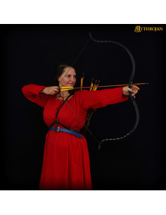 Vestido medieval largo modelo Maiden, rojo 2