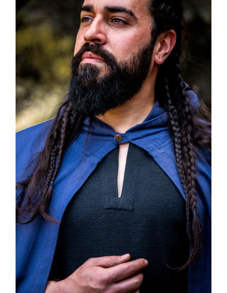 Capa medieval azul larga