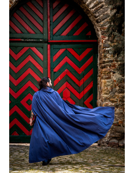 Capa medieval azul larga
