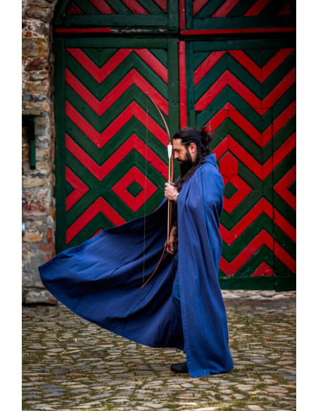 Capa medieval azul larga