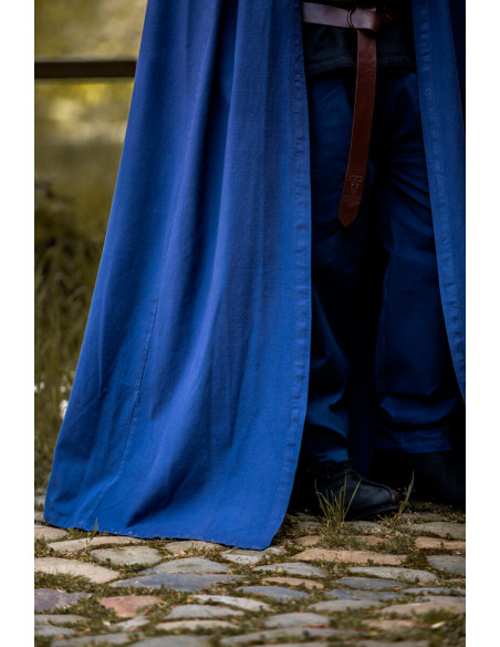 Capa medieval azul larga