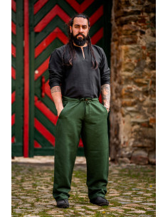 Dirk middeleeuwse broek, groene kleur 2