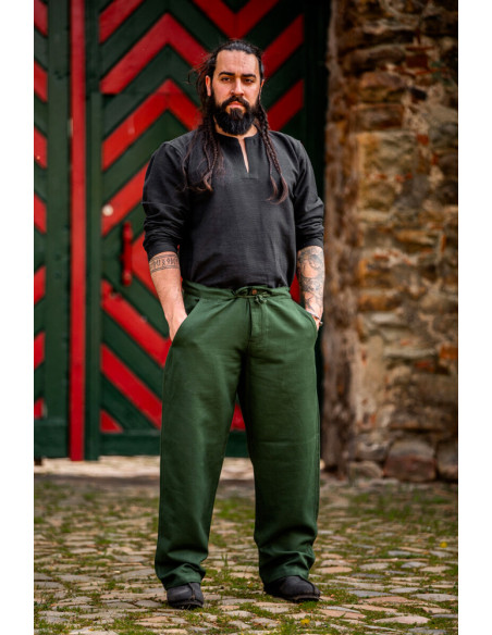 Pantalones medievales Dirk, color verde