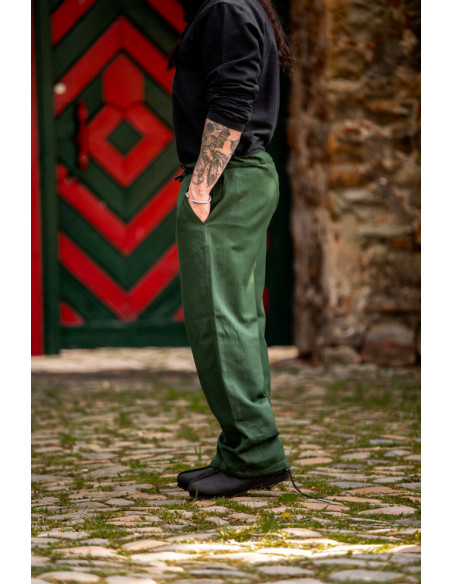 Dirk middeleeuwse broek, groene kleur