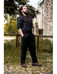Pantalón Vikingo Jorgen en lana negra 2
