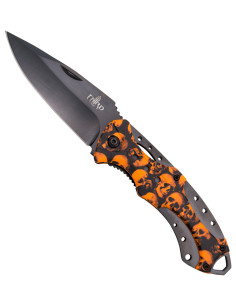 Derde mes met oranje schedelhandvat (21,2 cm.)