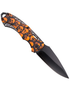 Derde mes met oranje schedelhandvat (21,2 cm.) 2
