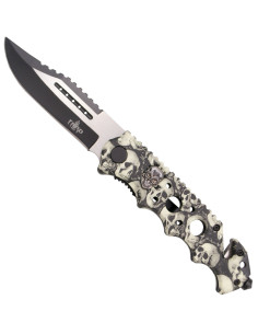 Navaja táctica Third diseño calaveras (21,2 cm.)