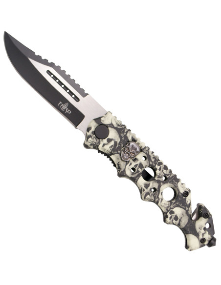 Navaja táctica Third diseño calaveras...