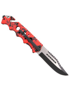 Navaja táctica Third diseño calavera, color rojo (21,2 cm.) 2