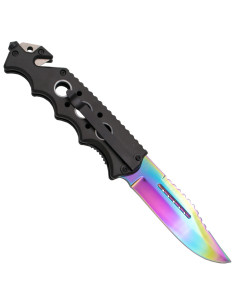 Navaja táctica Third diseño calavera rainbow (21,2 cm.) 2