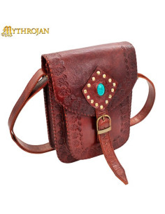 Bolso medieval Hechicero del Norte en granate
