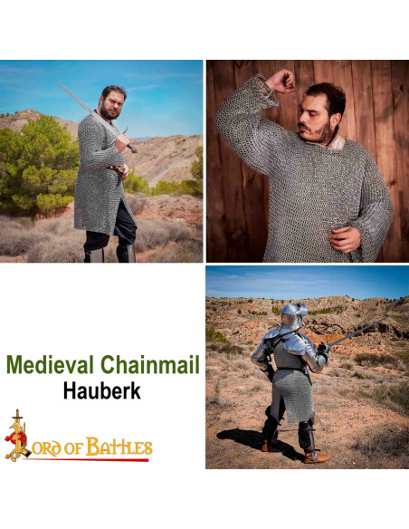 Hauberk model aluminium ringbrynje...