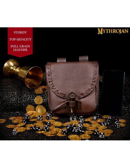 Mittelalterliche Ledertasche mit...