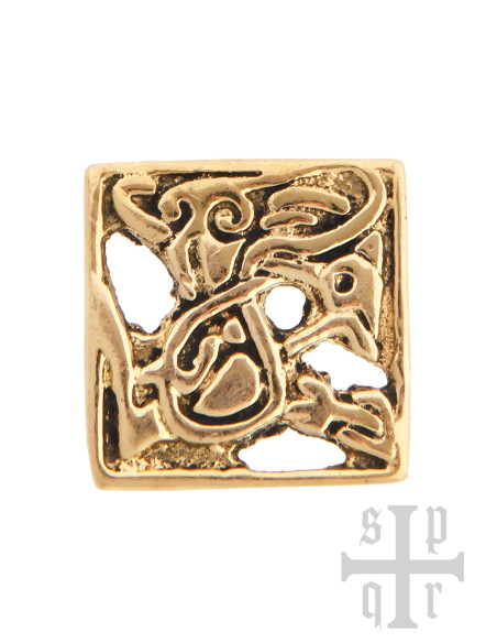 Middeleeuws koperen riembeslag om te...