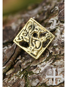 Herraje de cinturón medieval de latón para decorar 2