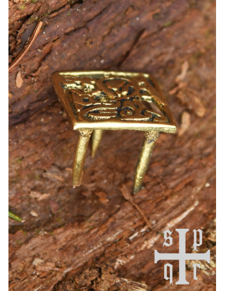 Bæltebeslag i middelalderlig messing...