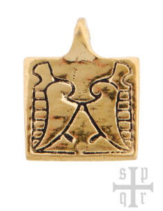 Herraje de cinturón vikingo de latón para decorar