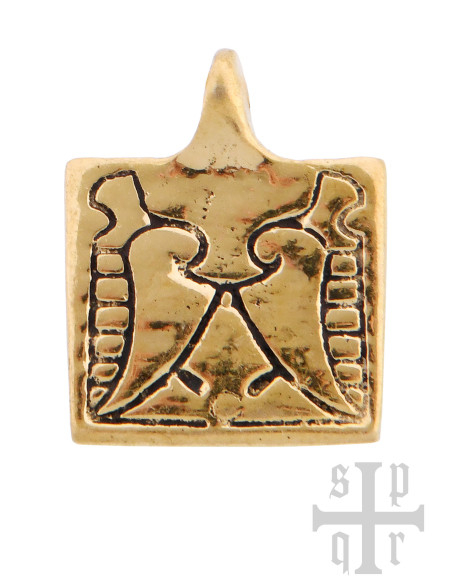 Wikinger-Gürtelbeschlag aus Messing...