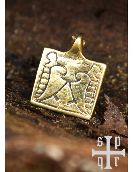 Wikinger-Gürtelbeschlag aus Messing...