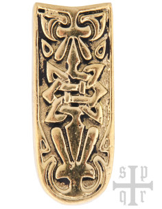 Punta de cinturón vikingo de latón para decorar