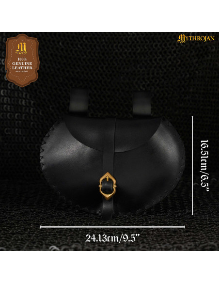 Bolso vikingo-medieval cuero para...