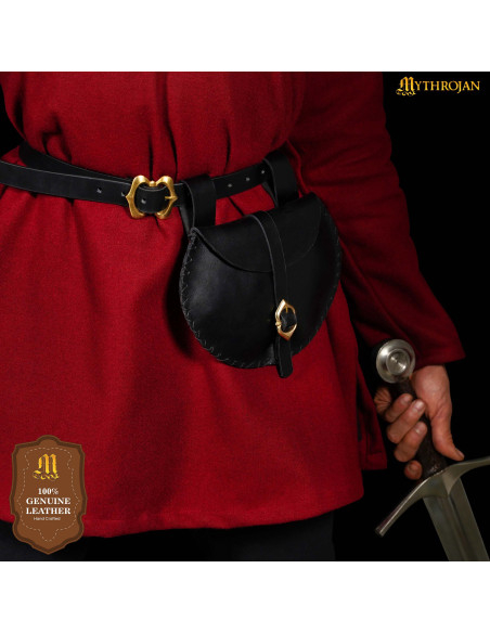 Bolso vikingo-medieval cuero para...