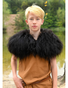 Viking schouderbeschermer voor kinderen in zwarte...