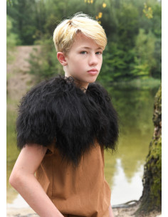 Viking schouderbeschermer voor kinderen in zwarte... 2
