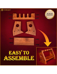 Soporte medieval en madera para pistolas 2