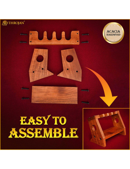 Middelalderlig våbenstander i træ