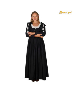 Irisches mittelalterliches Renaissancekleid, schwarze Farbe