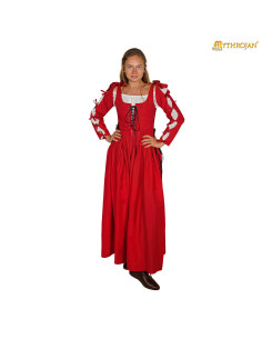 Irisches mittelalterliches Renaissancekleid, rote Farbe