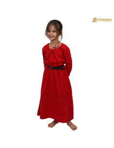 Middeleeuwse jurk voor meisje Maiden model, rode kleur