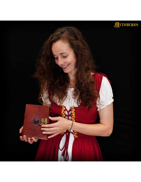 Diario medieval de cuero hecho a mano...