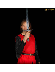 Tabardo medieval guerrero vikingo, rojo 2