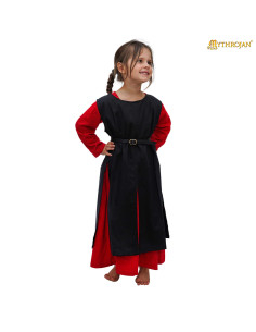 Middeleeuwse Viking Warrior Tabard voor kinderen, zwart